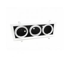 Faretto incasso Da 3 ar111 Orientabile led Portalampada Ghiera