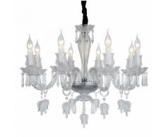 Lampadario da soffitto Cristallo Trasparente Fiori e Tulipani 8 Bracci 2084-8