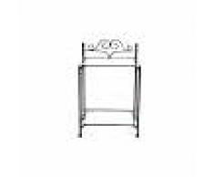 Miliboo Comodino barocco in metallo nero VITTORIA-