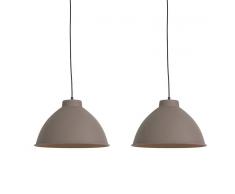QAZQA Set di 2 lampade a sospensione ANTERIO 38 Basic marrone