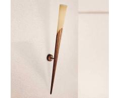 Lam Applique a fiaccola Edoardo, bronzo, 97 cm