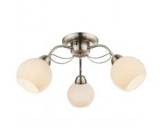 Globo Seoul - plafoniera a 3 luci color ottone antico
