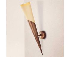 Lam Applique a fiaccola Edoardo, bronzo, 46 cm