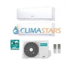 Hisense CLIMATIZZATORE CONDIZIONATORE HISENSE DUAL SPLIT INVERTER 9+12 SERIE NEW COMFORT 9000+12000 BTU CON 2AMW58U4SZD1 CLASSE A++