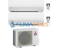 Mitsubishi CLIMATIZZATORE CONDIZIONATORE MITSUBISHI ELECTRIC DUAL SPLIT 9+9 INVERTER SERIE DM 9000+9000 BTU CON MXZ-2DM40VA NEW