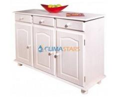 KIT BUFFET 3A+3C CLASSICO IN LEGNO MASSELLO COLORE BIANCO COD: 93461