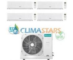 Hisense CLIMATIZZATORE CONDIZIONATORE HISENSE QUADRI 9+9+12+12 SERIE ENERGY 4AMW105U4RAA 9000+9000+12000+12000 BTU GAS R32 A++ WI FI