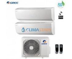 CLIMATIZZATORE CONDIZIONATORE GREE DUAL 9+12 SERIE LOMO DA 9000+12000 BTU CON GWHD(14)NK6LO IN A++ GAS R-32 WI-FI - MODEL 2018