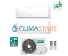 Hisense CLIMATIZZATORE CONDIZIONATORE HISENSE DUAL INVERTER 9+12 SERIE NEW COMFORT 9000+12000 BTU 2AMW42U4RRA GAS R32 A++ WI FI READY