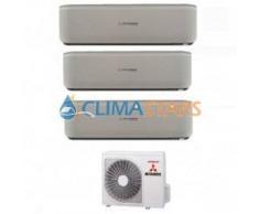 Mitsubishi CLIMATIZZATORE CONDIZIONATORE MITSUBISHI HEAVY INDUSTRIES TRIAL 7+7+9 KIREIA 7000+7000+9000 BTU CON SCM50ZS-S A++ TITANIUM