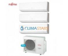 FUJITSU CLIMATIZZATORE CONDIZIONATORE FUJITSU TRIAL SPLIT 9+9+12 SERIE LM INVERTER DA 9000+9000+12000 U.E. AOYG24L BTU IN CLASSE A++
