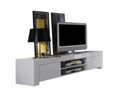 Mobile porta TV Amalfi M con 2 ante in bianco lucido