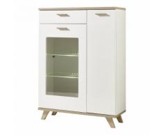Vetrina Oslo I in bianco opaco e rovere Sanremo