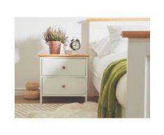 Comodino con cassetti, bianco OLIVET