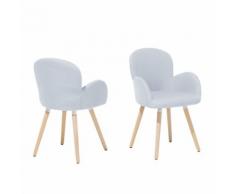 Sedia grigia con design moderno - Sedie da pranzo imbottite - BROOKVILLE