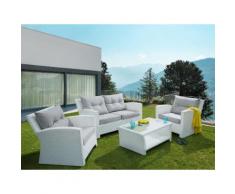 Set da giardino in rattan bianco SAN MARINO