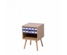 Comodino marrone, con cassetti - DENVILLE