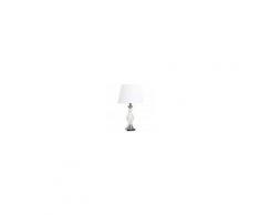 Maisons du Monde Lampada in vetro e abat-jour bianco