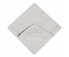 4 tovaglioli grigi in cotone 40x40cm OPALE