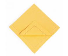 4 tovaglioli giallo senape in cotone 40 x 40 cm