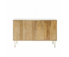 Credenza a 2 ante in legno massello di mango Stella