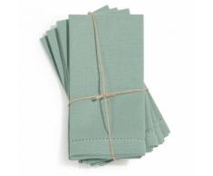 4 tovaglioli verdi in cotone 40x40cm