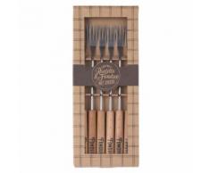 Set 6 forchettine per fonduta in legno