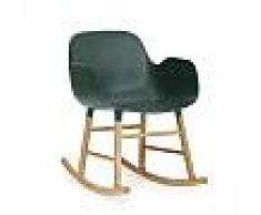 Normann Copenhagen a dondolo FORM ROCKING ARMCHAIR (Verde - Polipropilene e rovere)
