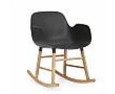 Normann Copenhagen a dondolo FORM ROCKING ARMCHAIR (Nero - Polipropilene e rovere)