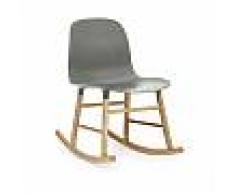 Normann Copenhagen a dondolo FORM ROCKING CHAIR (Grigio - Polipropilene e rovere)