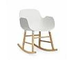 Normann Copenhagen a dondolo FORM ROCKING ARMCHAIR (Bianco - Polipropilene e rovere)