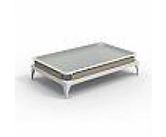 TALENTI tavolino PAD (Bianco / Sabbia - Vetro / Alluminio)