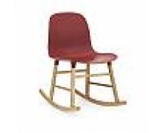 Normann Copenhagen a dondolo FORM ROCKING CHAIR (Rosso - Polipropilene e rovere)