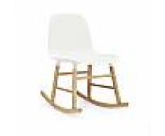 Normann Copenhagen a dondolo FORM ROCKING CHAIR (Bianco - Polipropilene e rovere)