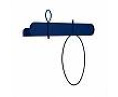 MEME DESIGN mensola con gancio appendiabiti e portasciugamani da parete BALLOON 60 cm (Blu Navy - Metallo)