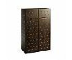 OPINION CIATTI armadio con borchie PRINCIPE GALEOTTO (Bronzo, accessori dorati, 2 ripiani e 4 appendiabiti - MDF e metallo)