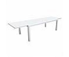 TALENTI tavolo allungabile 220/330 cm da esterni TOUCH (Bianco - Alluminio verniciato e vetro temperato serigrafato)