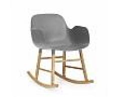 Normann Copenhagen a dondolo FORM ROCKING ARMCHAIR (Grigio - Polipropilene e rovere)