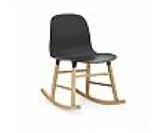 Normann Copenhagen a dondolo FORM ROCKING CHAIR (Nero - Polipropilene e rovere)