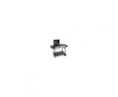 bst 612292eu Barbecue Gas Metano / Gpl Bbq Da Giardino In Acciaio Potenza 9 Kw 76x43x83h Cm Con Coperchio E Ruote - 612292 - 292eu Eurolava Double