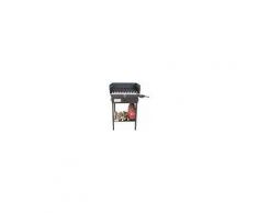 cruccolini Ba21 Barbecue A Carbonella Carbone Da Esterno Bbq Da Giardino In Acciaio 50x40 Cm / 94h Cm Con Ruote E Ciotola Raccoglisugo - Ba21 Family