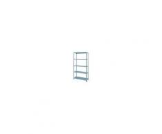 nbrand Ts220k10151x.A Scaffale Metallo Scaffalatura 5 Ripiani Cm. 100x40x200 H Aste Interne Colore Grigio - Ts220k10151x.A
