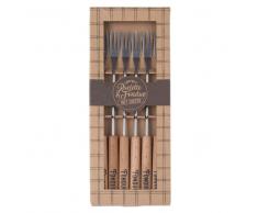 Maisons du Monde Set 6 forchettine per fonduta in legno
