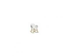 Normann Copenhagen a dondolo FORM ROCKING ARMCHAIR (Bianco - Polipropilene e rovere)