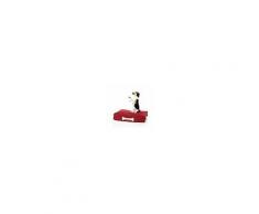 FATBOY poltrona sacco pouf per cani e gatti DOGGIELOUNGE STONEWASHED SMALL (Rosso - 100% Cotone)