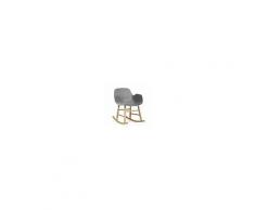 Normann Copenhagen a dondolo FORM ROCKING ARMCHAIR (Grigio - Polipropilene e rovere)