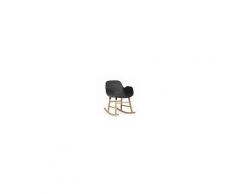 Normann Copenhagen a dondolo FORM ROCKING ARMCHAIR (Nero - Polipropilene e rovere)