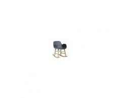Normann Copenhagen a dondolo FORM ROCKING ARMCHAIR (Blu - Polipropilene e rovere)