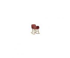 Normann Copenhagen a dondolo FORM ROCKING ARMCHAIR (Rosso - Polipropilene e rovere)