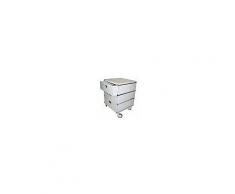 MAGIS cassettiera PLUS UNIT a 3 cassetti (Bianco con ruote - ABS lucido)